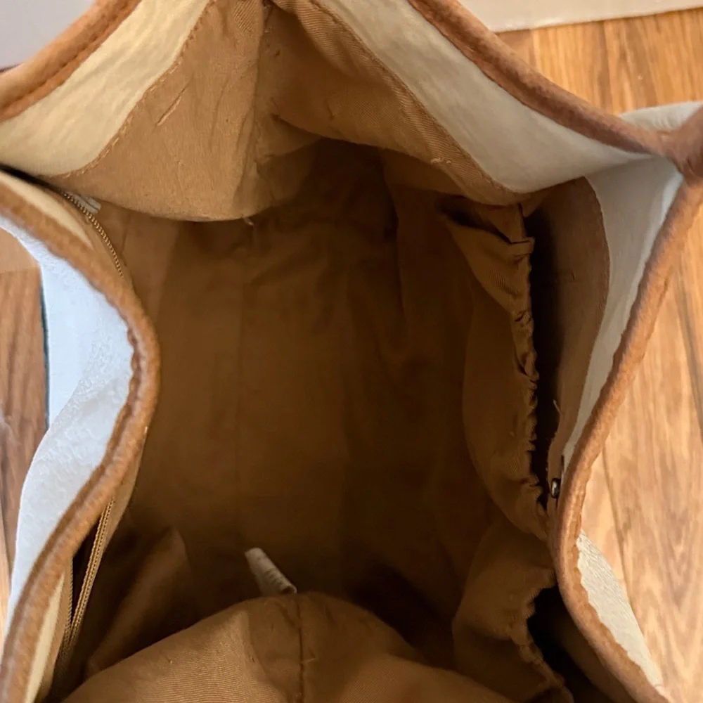 The Sak Tan and Brown Tote Bag | Leather Shoulder Bag. Two Toned. Bohemian